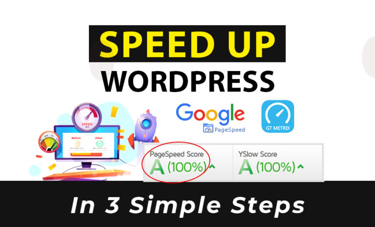 speed up wordpress website 3 easy steps