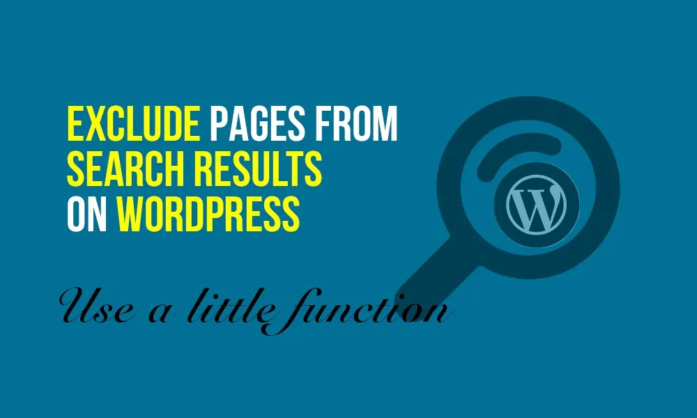 Skip Pages From WordPress Search Results